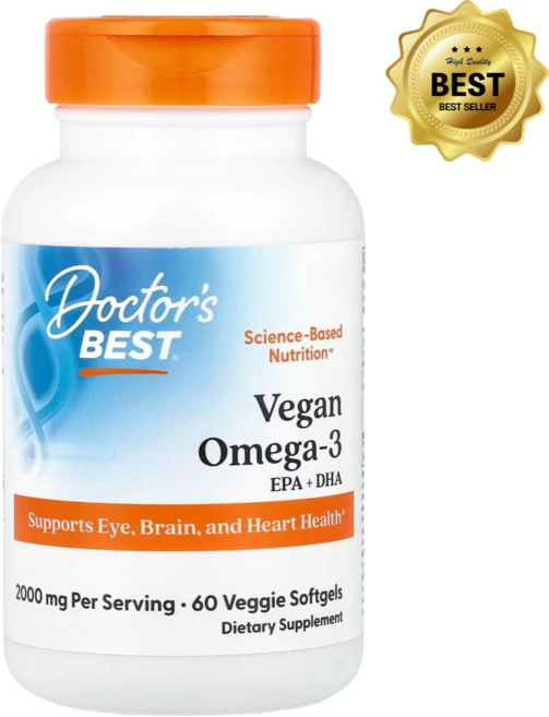 닥터스베스트 비건 오메가3 2000mg EPA+DHA 베지 소프트젤 60정 / 해외직구 미국정품, 1개 - 쿠팡