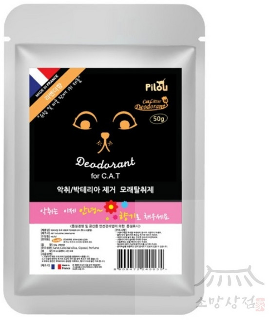 우노상점 [필루] 데오드란트 고양이모래탈취제 허니써클향 50G 50개입(1타) 고양이탈취제, 1개