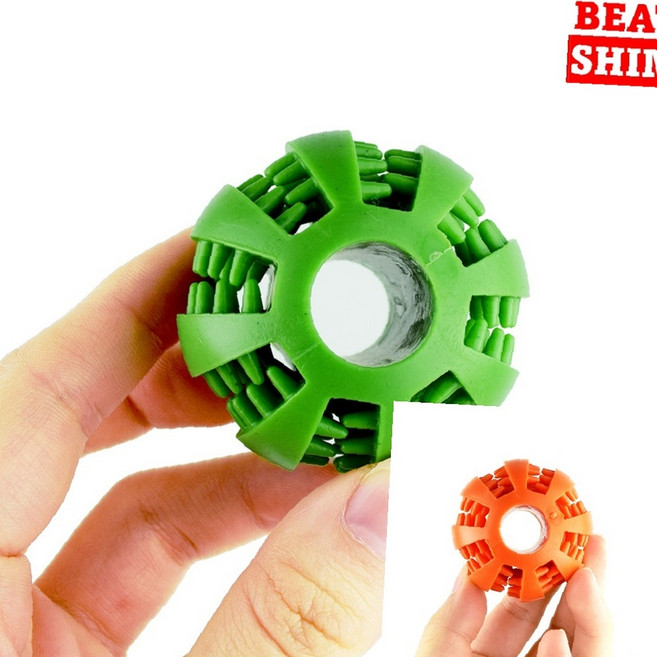 강아지 실리콘 노즈워크볼 장난감 간식공, 그린