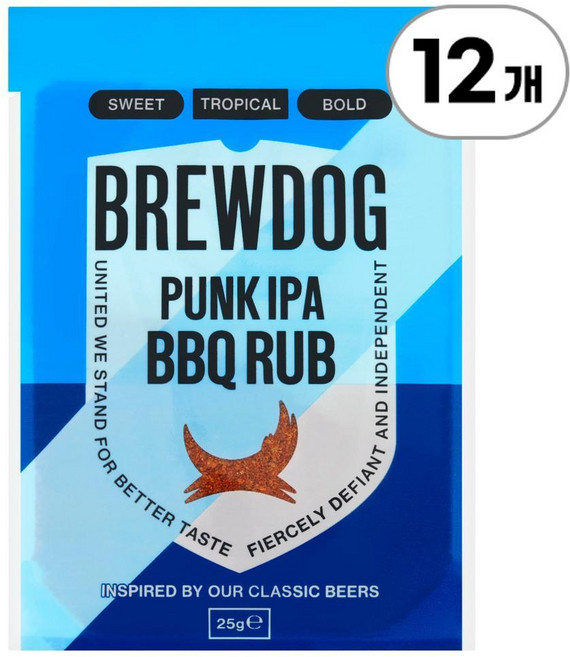 브루독 펑크 IPA BBQ 럽 BrewDog Punk IPA BBQ Rub 25g, 12개