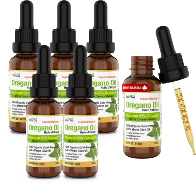 오레가노 오일 30ml Carvacrol 80% 허바 캐나다, 6개 - 쿠팡