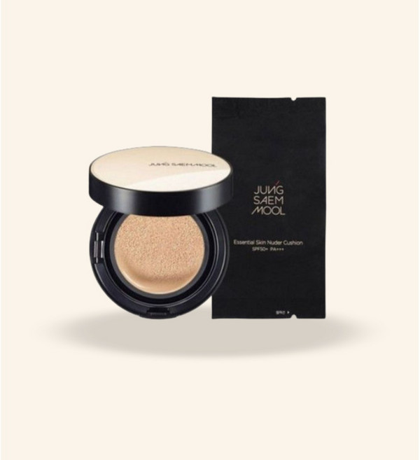 [본사정품 최신제조] 정샘물 에센셜 스킨 누더 쿠션 내츄럴 커버 광채 보습 (본품+리필), 1개, 미디엄 딥 (본품+리필)