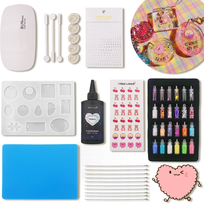 [마니랜드] 레진아트 스타터 세트 2종 / 입문 체험 초보자 선물, B. UV레진 스타터 세트, 1개