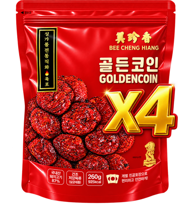 8위 - 비첸향 골든코인 육포, 4개, 260g, 4개