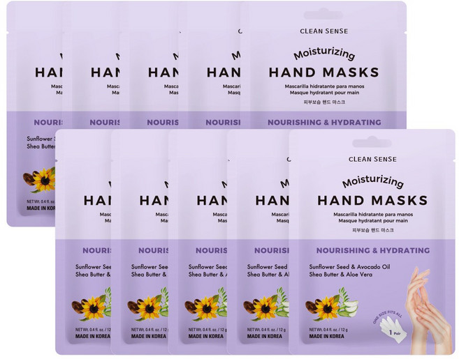 매직브라이트 촉촉한 손팩 보습 핸드마스크팩 각질제거 핸드팩 수분장갑 홈케어, 1개, 10개입, 12g