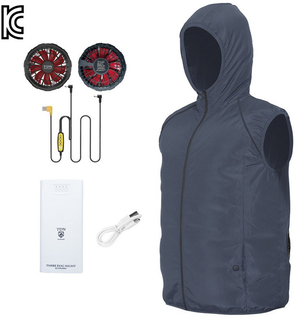 후드형 선풍기조끼 쿨조끼 냉풍조끼 냉방조끼 작업용조끼 아이스조끼 풀세트 팬배터리