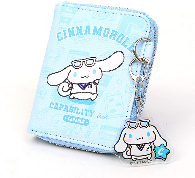 윙하우스 산리오 유니 키링 지갑 주니어 학생 반지갑 지퍼형 캐릭터굿즈
