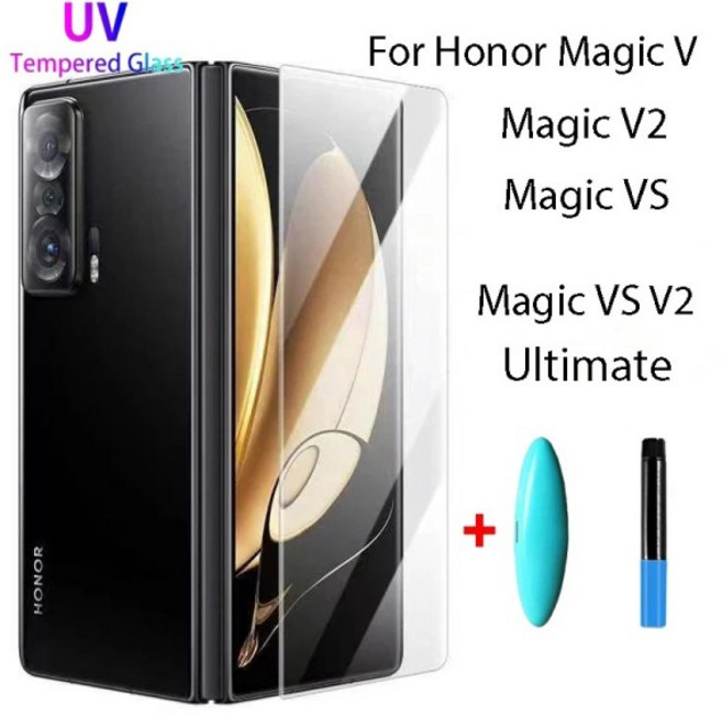 3D 곡면 프리미엄 풀 접착제 UV 강화유리 영광판 Magic RSR 궁극의 보호막 6 5 4 Pro, 03 번들 20, 04 Honor Magic V3, 1개
