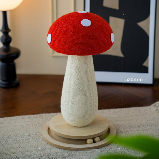 NOVA 캣타워 캣워크 숨숨집 원목 소형 스크래쳐 대형, 1개, 확대형 레드머쉬룸 회전판포함