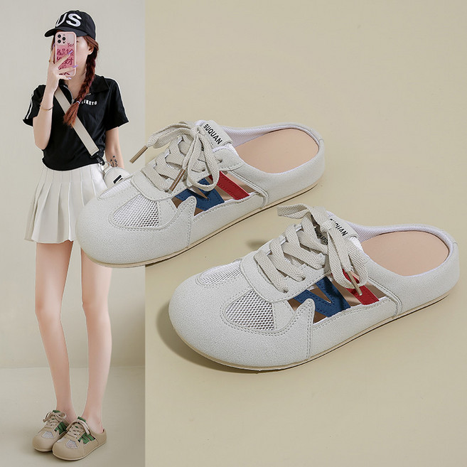 여성 슬리퍼운동화슬리퍼 여름 블로퍼운동화 메쉬 캐주얼 뮬 운동화