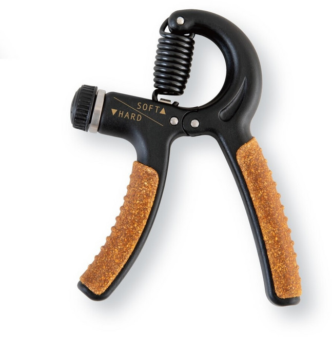 Sliet 可調節握力器 軟木紋手柄, 黑色, 1個