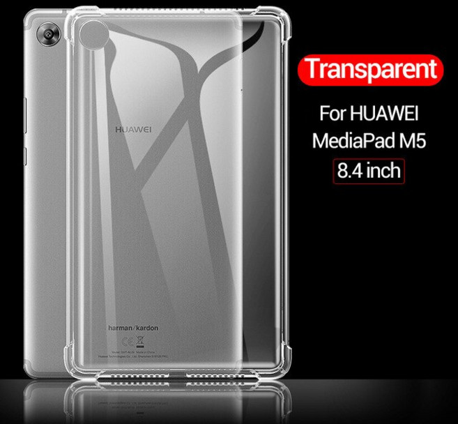 화웨이 미디어패드 메이트패드 프로 T3 T5 M3 M5 M6 라이트용 충격 방지 실리콘 케이스 8.0 8.4 10 10.4 10.8 투명 고무 후면 커버, 한개옵션1, [04] Huawei-M5 8.4, 1개
