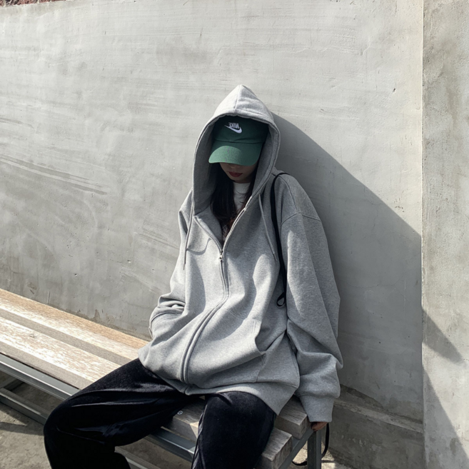 블루밍데일리 오버핏 후드 집업