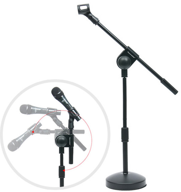 ZIO-BIZ T자형 탁상용 마이크스탠드 프리미엄 / 단상용 책상용 마이크거치대 마이크받침대 마이크대 마이크걸이 마이크암 마이크홀더 마이크장비 악기용품 음향용품 마이크스텐드