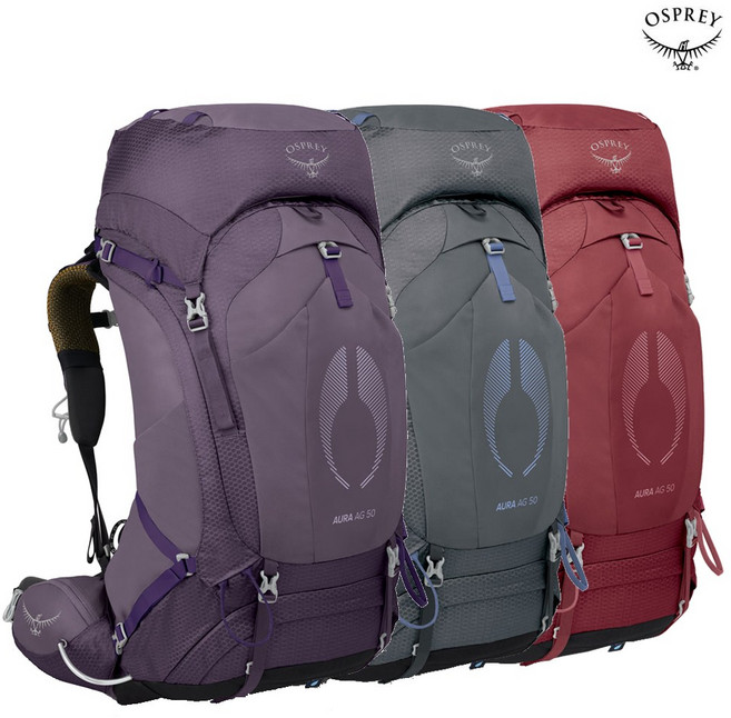 아우라 AG 50 /여성용 등산배낭 백팩 가방 트레킹 중형 백패킹, Tungsten Grey ML
