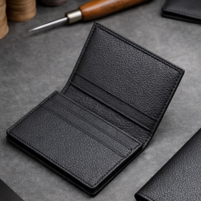 인즈 소가죽 고급 명함지갑 카드지갑 명함케이스, 1개, 블랙