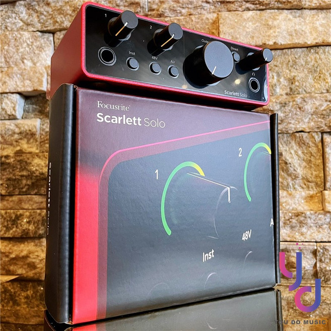 Focusrite Scarlett 錄音套組 USB音訊介面, Solo 第四代 單主機