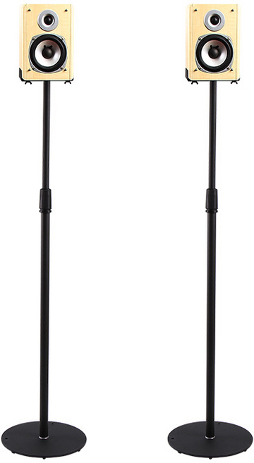 서라운드 스피커 스탠드 메탈 리프트 스탠드 블랙(2개 1세트), 블랙, D07