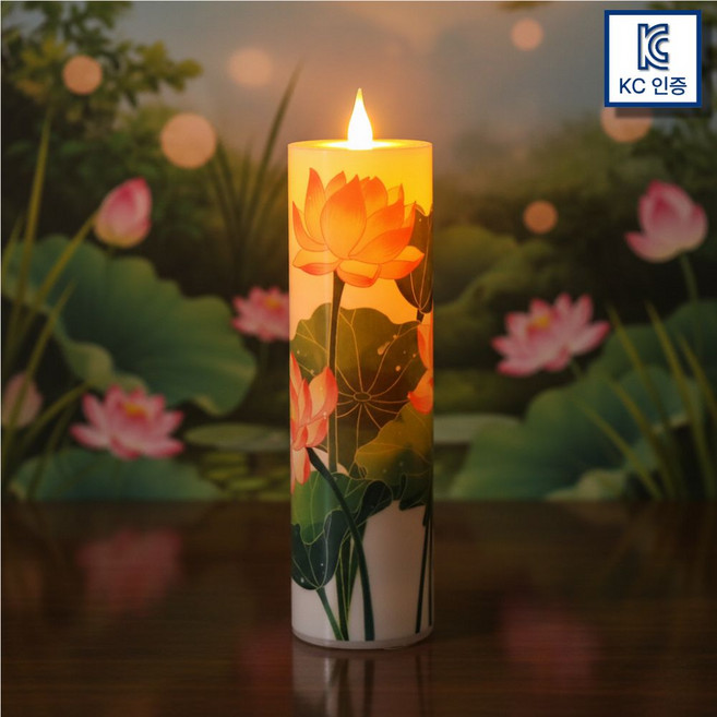 불교초 양초 무선 전기초 LED 전자초 반야심경 소원성취 연꽃 산신 용 충전식 전기촛불