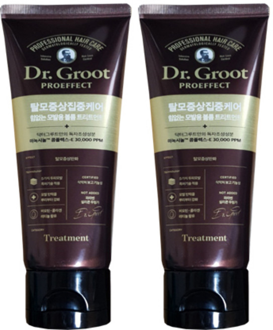 [닥터그루트] 프로이펙트 힘없는 모발용 볼륨 트리트먼트, 2개, 120ml