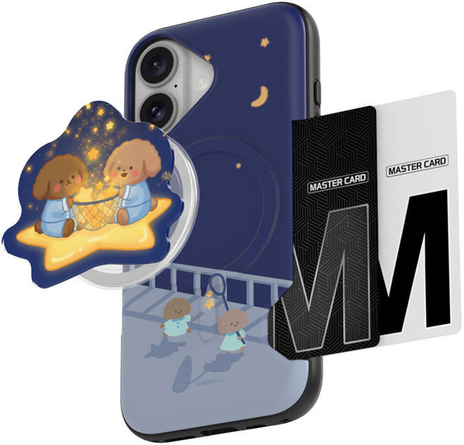 별다섯 핸드폰 맥세이프 투카드 수납 케이스 + 맥세이프 핸드 그립 스마트 톡 홀더