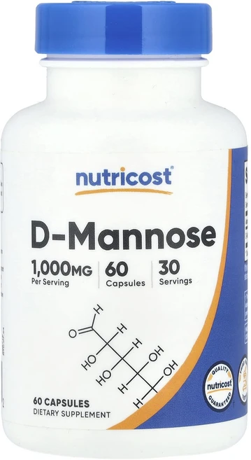 건강챙기세요 Nutricost d-만노스 캡슐 60정(캡슐 1정당 500mg) 백살까지오래오래, Nutricostd만노스캡슐60정캡슐1정당500mg, 1개 - 쿠팡