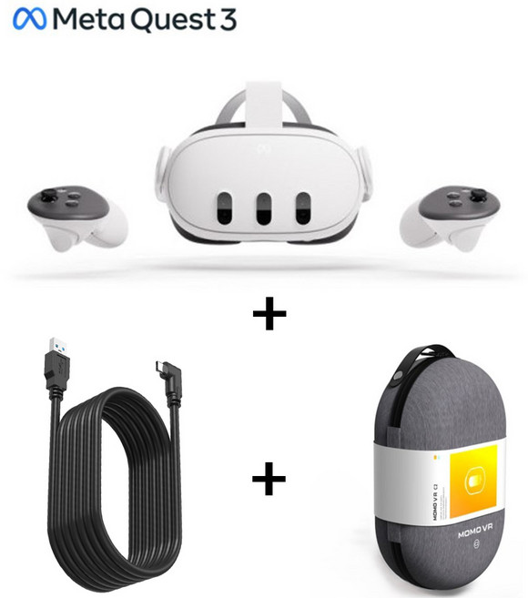 메타 퀘스트3 512GB VR 헤드셋+충전독+링크케이블 5M 포함 국내배송 A/S가능, META, 10cm