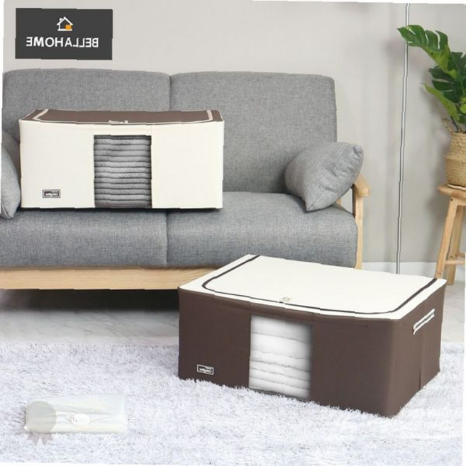 의류 이불 계절옷 보관 압축팩 세트 대용량 와이어 프레임 침구 패딩 옷장 정리, 1개, 베이지