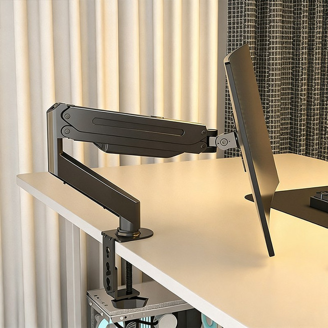 호밍사이 컴퓨터 싱글 모니터암 회전식 모니터거치대 17-32인치 하중 1-10kg 모니터스탠드, 1개, 블랙