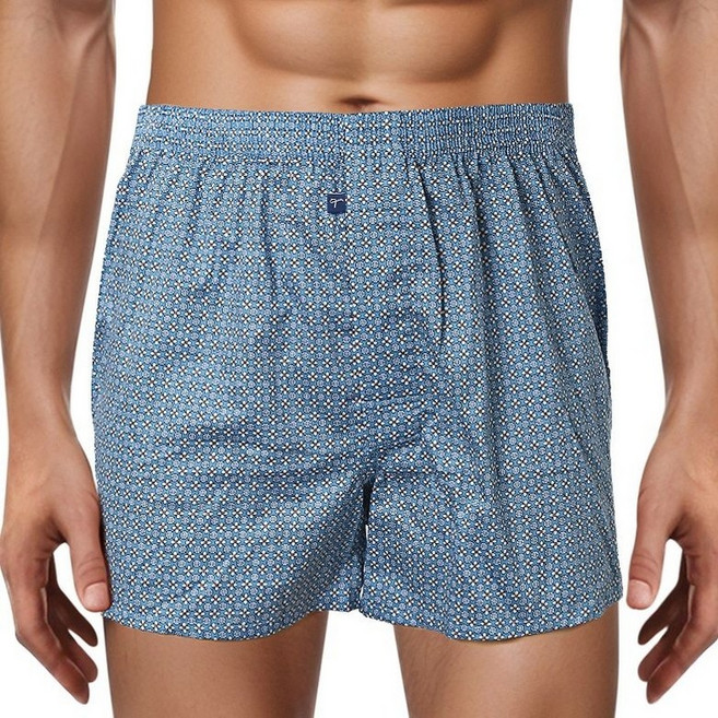 트라이엄프 TRIUMPH 95-110까지 순면 블루 플라워 도트 트렁크 TEMTK113BU 428683