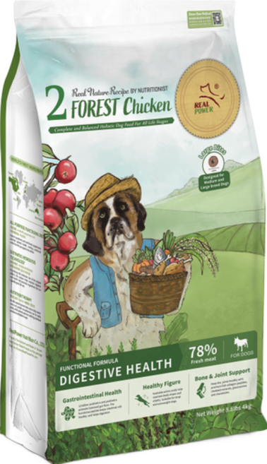 瑞威 Real Power 全齡犬糧 2號腸胃健康配方 大顆粒, 4kg, 1個, 混合口味
