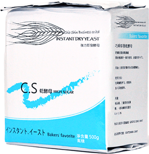 榮華麵粉 C.S藍色即發乾酵母(高糖)500克 烘焙專用 快速發酵 輕鬆製作各式麵包, 1個, 效期(20260120), 500g