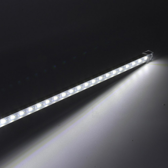 스위치가 있는 LED 바 조명 5V USB SMD5630 고휘도 리지드 스트립 10/20/35/40/50cm 캐비닛 아래 옷장 튜브 램프, White, Clear Cover 20cm