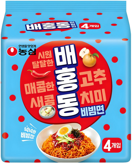 배홍동 비빔면 137g, 4개