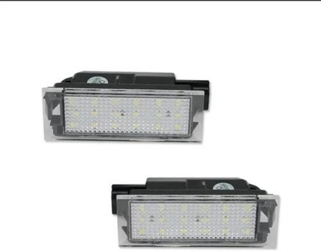 자동차 번호등 차량용 LED 번호판등 IJDM CANBUS 라이센스 번호판 LED 조명 캔버스 르노 라구나 마스터 메간 트래픽 MK3 번호 램프 12V 화이트, 없음, 1) white