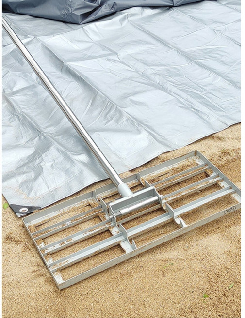 퍼팅 스퀴지 잔디 골프장 22x44cm 6m 1 모래 멀리뛰기 레벨링 밀대 나라시 평탄화, L, 17인치 베이스사이즈:22X44CM