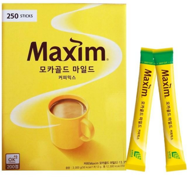 맥심 모카골드 250T, 12g, 250개입, 1개