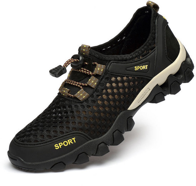 透氣網眼運動水陸兩棲鞋 輕量快速排水耐磨彈性鞋帶設計