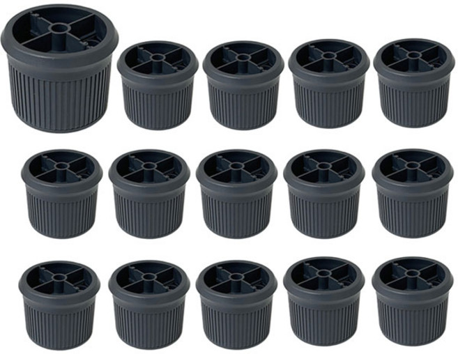 가구가구또가구 화일조절발 15개입 발통 높이조절발 가구다리 55mm, 진회색 (15개)