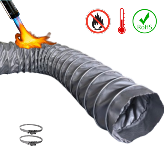 덕트몰 고열 덕트 호스 내열 온도 300도, 길이 0.5M, 1개