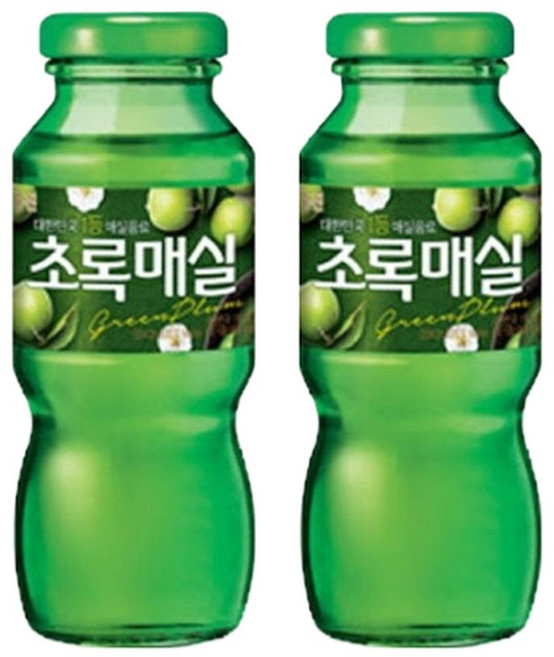 (초록매실 12병) 웅진 초록매실 180ml /병음료수/매실음료/매실과즙/주스/쥬스/탕비실/가정용/선물용, 12개