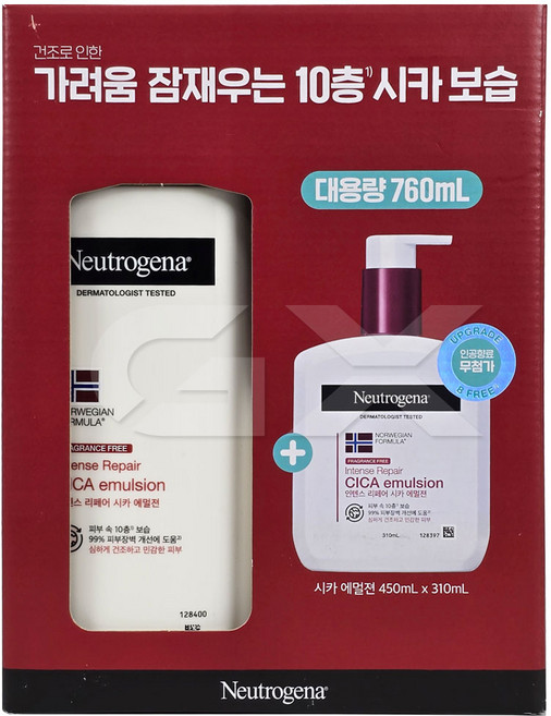 뉴트로지나 인텐스 리페어 시카 에멀젼 바디로션, 2개, 760ml