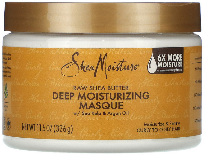 시어모이스처 로우 시어버터 딥 모이스처링 트리트먼트 마스크 씨 켈프 엔 아르간오일 함유, 326g, 1개