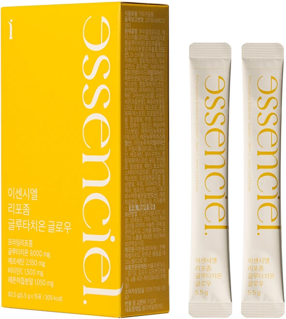이센시엘 리포좀 글루타치온 600 (리포좀 글루타치온 600mg 퀘르세틴 비타민C 복숭아레몬맛), 1개, 82.5g - 쿠팡