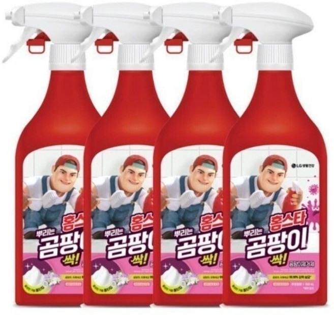 홈스타 맥스프레쉬 뿌리는 곰팡이 싹 곰팡이 제거제(락스함유), 5개, 500ml