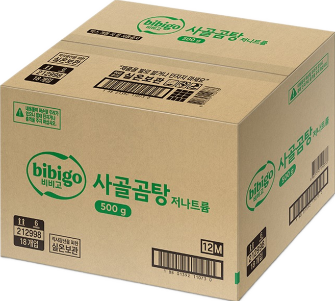 비비고 저나트륨 사골곰탕, 500g, 18개
