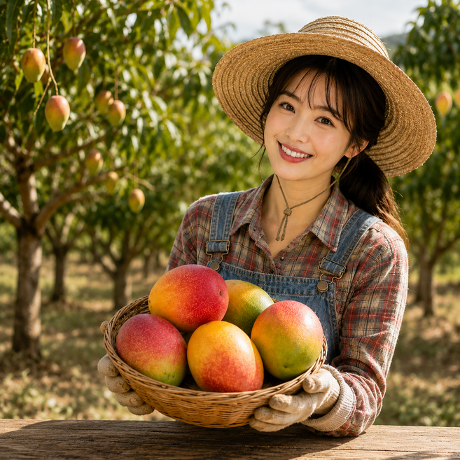 이룸청과 제주 고당도 애플망고 특대과, 1박스, 특대 3kg(6-9과)