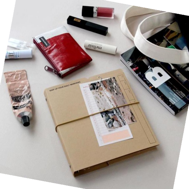 다이어리 WIDE 스퀘어 페이퍼 6공 캔버스 노트 A6, 02 라일락