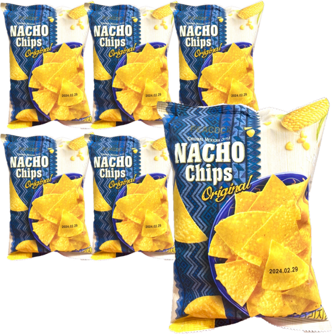 피코크 나쵸칩 오리지널, 100g, 6개