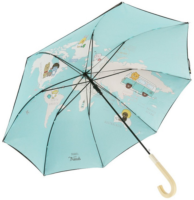 카카오프렌즈 60 세계여행 이중지 장우산 KUKTU10056